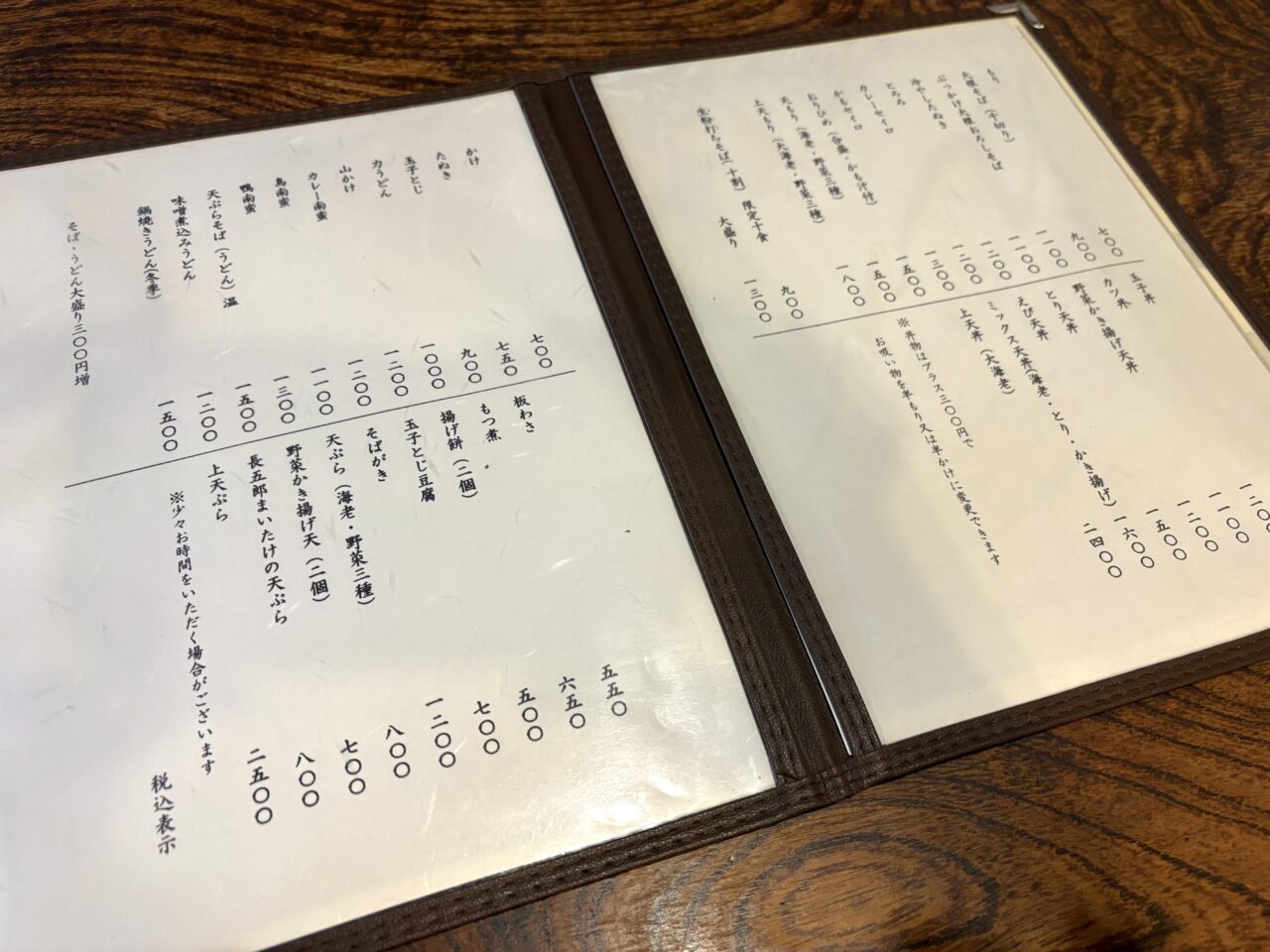 2026年9月15日足利市のそば
